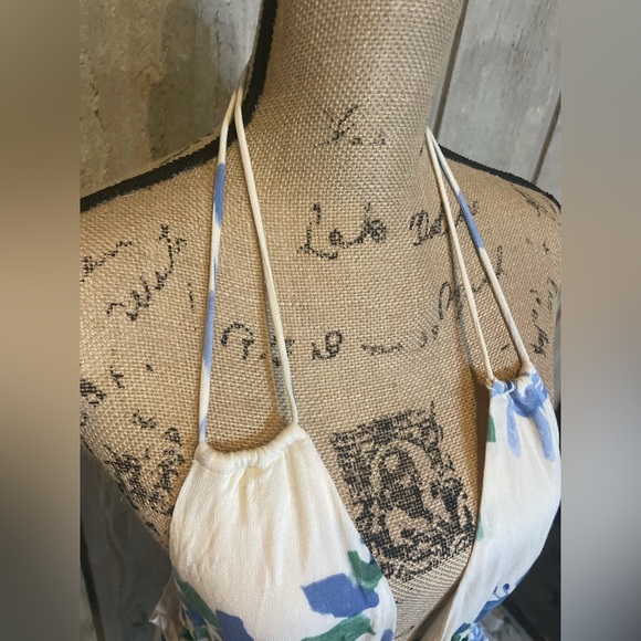 Sexy and sweet Love Stitch Floral Halter Maxi Dress Size Small - Picture 7 of 9